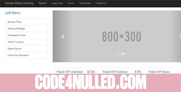 Simple Hosting Billing System