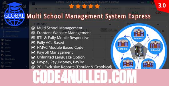 Global v3.0 - Multi School Management System Express - nulled