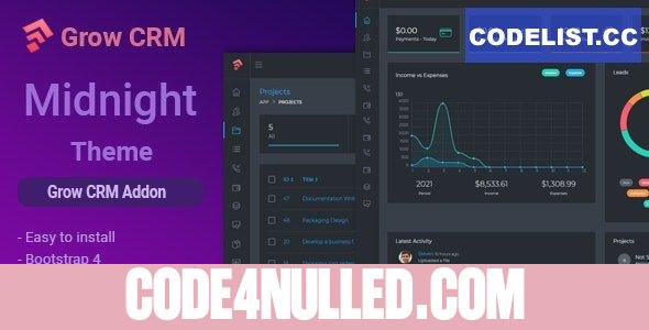 Midnight - Grow CRM Dark Theme Addon - 3 February 2022