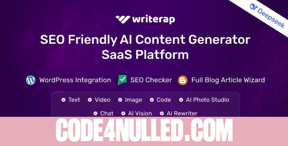 Writerap v1.5.1 - AI Content Generator with SEO Optimizer SaaS Application