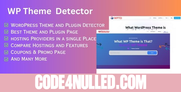 WordPress Theme Detector and Web Hosting Comparison React NextJS script - 6 March 2024