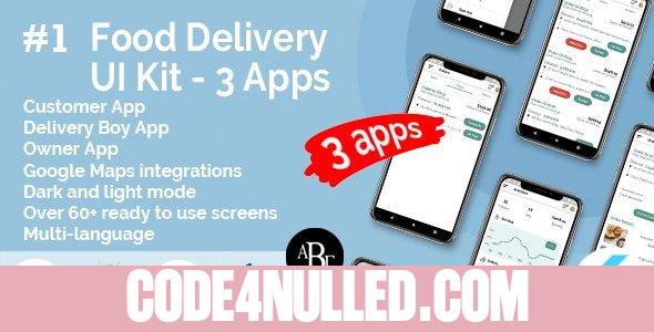 Food Delivery UI Kit in Flutter v1.0.0 - 3 Apps - Customer App + Delivery App + Owner App