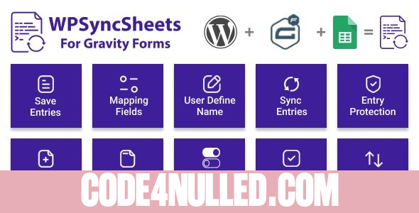 WPSyncSheets For Gravity Forms v7.5 - Gravity Forms Google Spreadsheet Addon