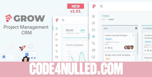 Grow v1.01 - Project Management CRM With Invoicing Estimates Leads And Tasks