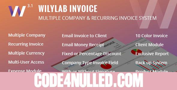 Wilylab Invoice v3.1 - Recurring & Multiple Company Invoice