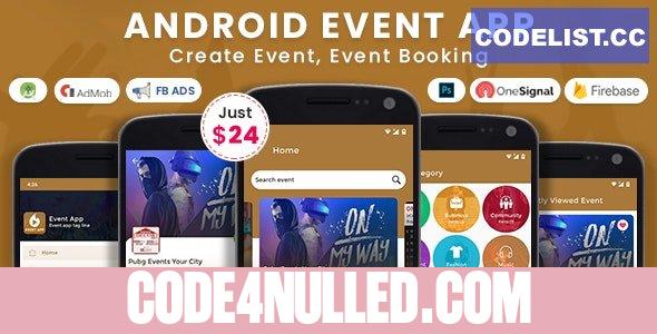 Android Event App (Create Event, Event Booking) v4.0
