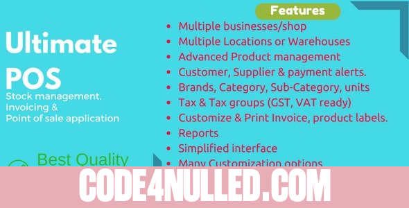 Ultimate POS v4.0 + addons - nulled