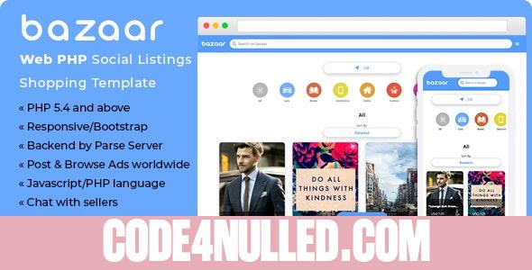 Bazaar v1.0 - Web PHP Social Listings/Classifieds Shopping Template