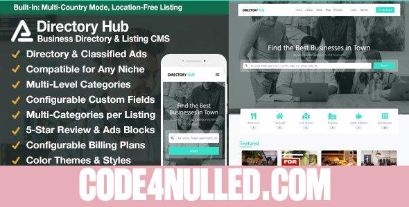 Directory Hub Listing & Business Directory CMS v38