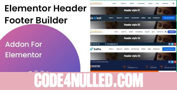 Elementor Header Footer Builder v1.0.2 - Addon