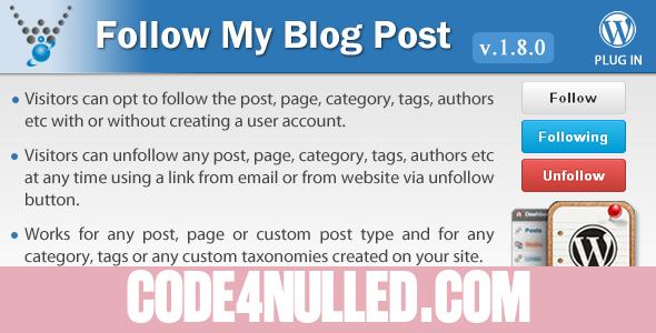 Follow My Blog Post v1.8.0 - WordPress Plugin
