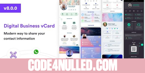 VCard SaaS 8.1.0 - Digital Business Card Builder SaaS