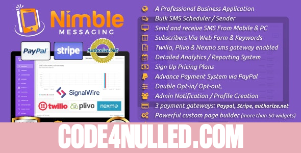 Nimble Messaging v1.5.1 - Professional SMS Marketing Application For Business - nulled