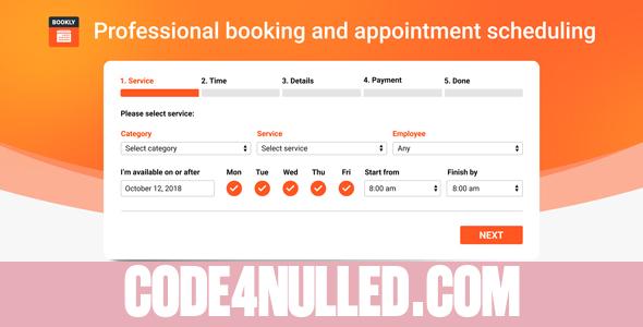 Bookly PRO v6.1 – Appointment Booking and Scheduling Software System