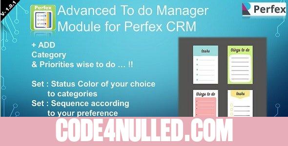 Advanced To do Manager Module for Perfex CRM v1.0.1