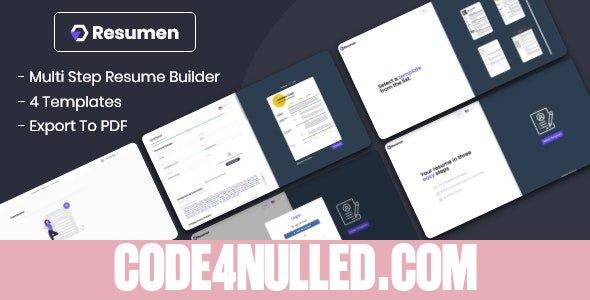 Resumen v0.1 - MultiStep Resume Builder