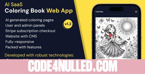 ColorPlay v1.1 - AI SaaS Coloring Book Web App