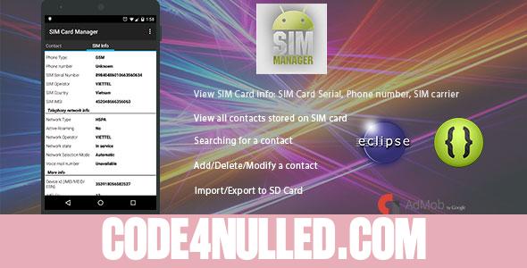 SIM Card Manager with Admob