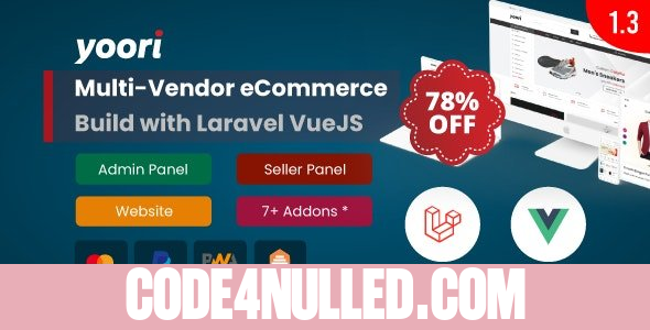 YOORI v1.3 - Laravel Vue Multi-Vendor PWA eCommerce CMS