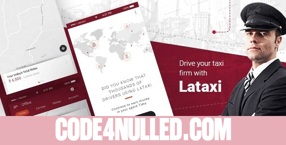 LaTaxi v1.0.20 - On Demand Taxi Booking Application Script
