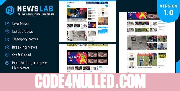 NewsLab v1.1 - Online Newspaper And Magazine Platform - nulled