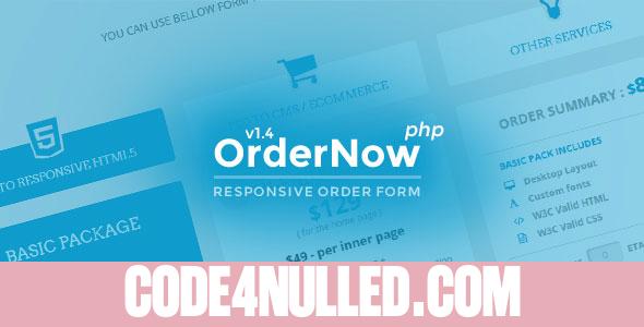 OrderNow v1.4 - Responsive PHP Order Form