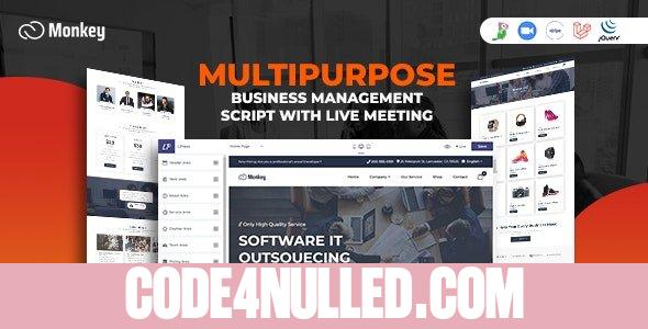 Monkey v2.0 - Laravel Multipurpose Website CMS & Business Agency Management With Live Meeting