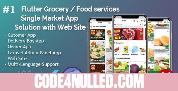Single Market Grocery/Food/Pharmacy (Android+iOS+Admin Panel) Full App Solution with Web Site v2.1.2