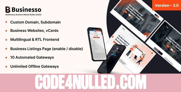 Businesso v2.0 - Business Website SAAS (Multitenancy) - nulled