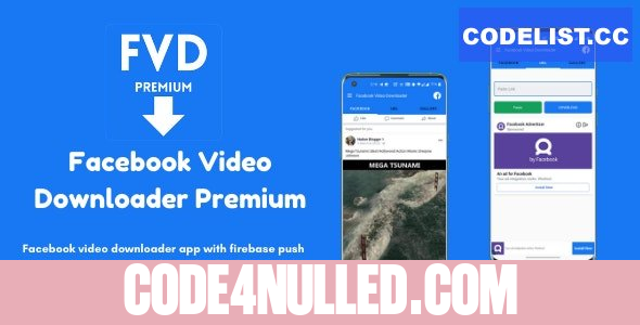 FVD v3.0 - Facebook Video Downloader Premium (Download Public, Private Videos), FB, Admob Ads + FCM