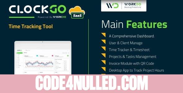 ClockGo SaaS v3.4.0 - Time Tracking Tool - nulled