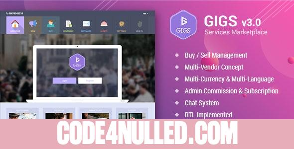 Gigs v3.1 - Services Marketplace - Fiverr & Freelancer Clone - Multi Vendor - nulled