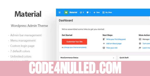 Materil v1.2.0 - Wordpress Material Design Admin Theme