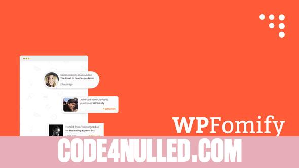 WPfomify WordPress Plugin v2.2.0 + Addons