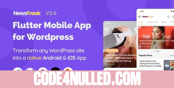 Newsfreak v2.1.2 - Flutter Mobile App for WordPress
