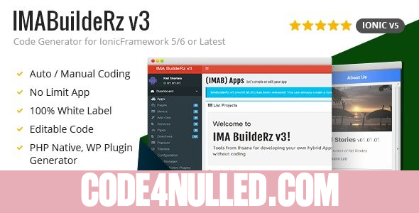 IMABuildeRz v3 rev21.09.13 - Ionic Mobile App Builder + Code Generator