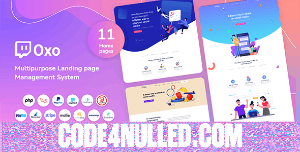 OXO v1.7 - Multipurpose Landing page CMS - nulled