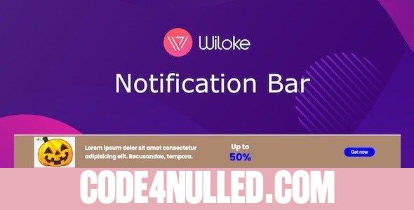 Wiloke Notification Bar v1.0.0