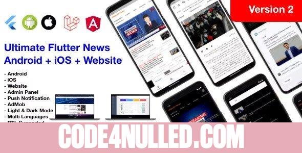 News Full App v4.0 - Flutter App Android + iOS + Website