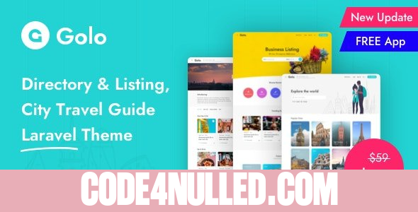 Golo v1.2.0 - Directory & Listing, City Travel Guide Laravel Theme