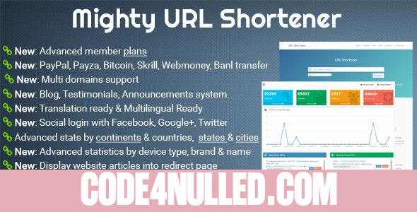 Mighty URL Shortener v3.2.1 - Short URL Script