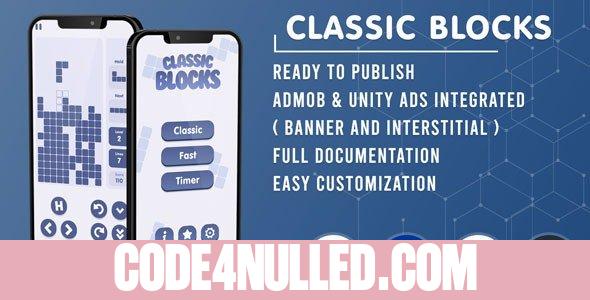 Classic Blocks Tetris v1.0 - Admob + GDPR + Unity Ads