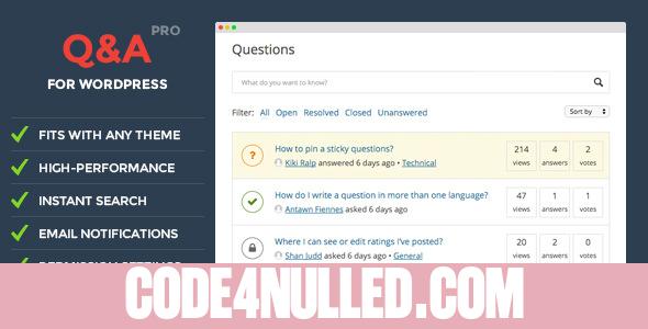 DW Question & Answer Pro v1.1.4 - WordPress Plugin