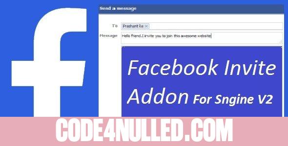 Facebook Invite Addon For Sngine v2.6