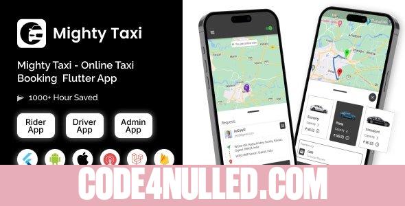 MightyTaxi v17.0 - Flutter Online Taxi Booking Full Solution