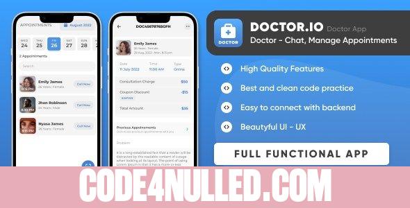 Doctor.io v1.0 - Doctor App for Doctors Appointments Managements, Online Diagnostics