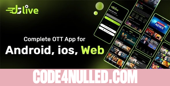 DTLive v1.5 - Flutter App (Android - iOS - Website ) Movies - TV Series - Live TV - OTT - Admin Panel