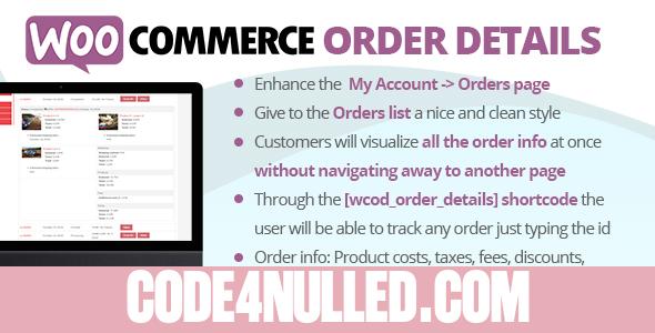WooCommerce Order Details v2.3