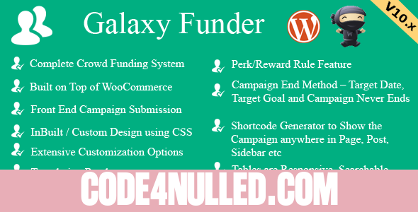 Galaxy Funder v10.2 - WooCommerce Crowdfunding System