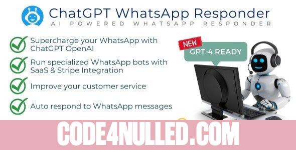 WhatsApp ChatGPT AI Responder + SaaS - WhatsApp Automation